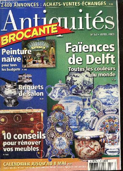Antiquits Brocante, n63 (avril 2003) :