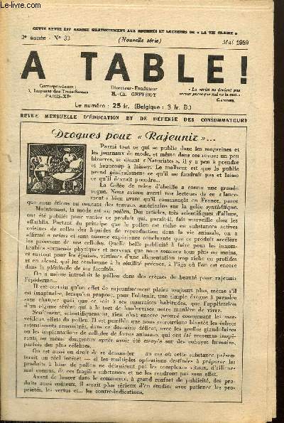 A Table !, 3me anne, n33 (mai 1959) :