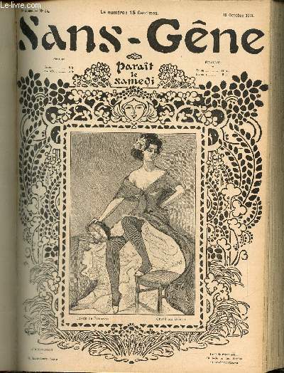 Sans-Gne, n34 (19 octobre 1901) : A l'Amricain / Les vieux bonzes / Orpheline / Bonne  tout faire faire / Bonne Mre / Au rat mort ou ailleurs / Femme sensible / Le protecteur / Cancans de loge /...
