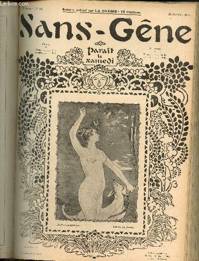 Sans-Gne, n35 (26 octobre 1901) : Airs de chasse / Les coureurs des bois / La chasse  tir et courre / Les grandes chasseresses / Nos cocus / Trop citadines /...