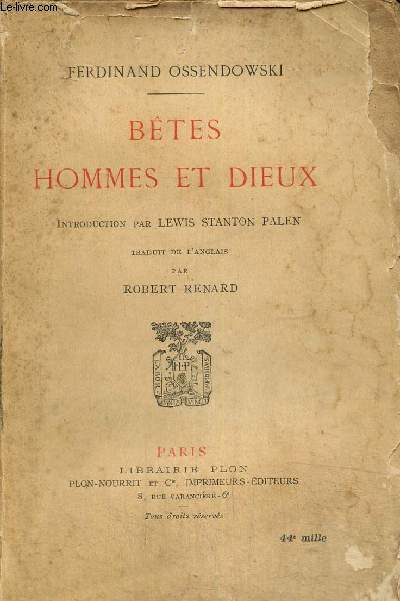 Btes, Hommes et Dieux