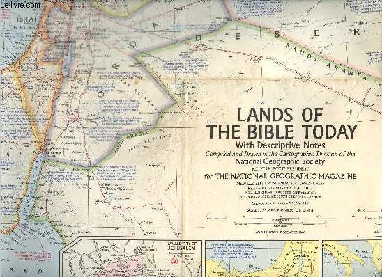 Carte : Lands of the Bible today with Descrptive Notes