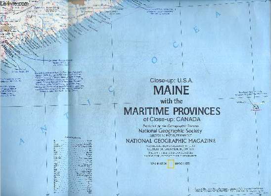 Carte : Close-up : U.S.A. : Maine with the maritime provinces