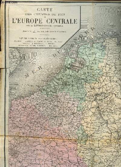 Carte des chemins de fer de l'Europe centrale