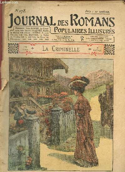 Journal des Romans Poulaires Illustrs, n178 : Michel Morphy, Fiance Maudite / A. Dumas, La Dame de Monsoreau / Paul Rouget, La Criminelle / Paul Bertnay, Le Pch de Marthe / Maxime Villemer, Nolle la Blonde