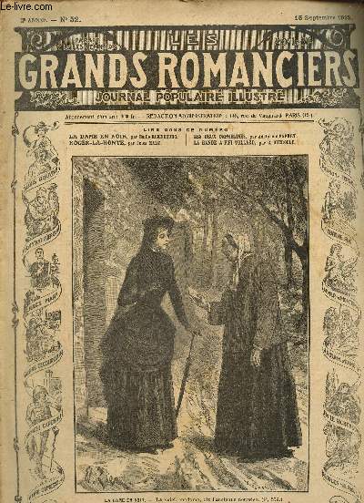 Les Grands Romanciers - Journal populaire illustr, 2e anne, n52 (15 septembre 1922) : La Dame en Noir (Emile Richebourg) / Roger-la-Honte (Jules Mary) / Les Deux Orphelines (Adolphe d'Ennery) / La bande  Fifi Vollard (C. Guroult)