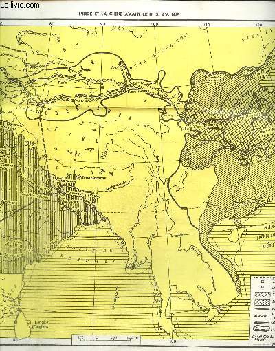 Carte : L'Inde et la Chine avant le II S. av. N.E.