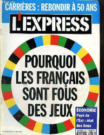 L'Express, n2130 (30 avril - 6 mai 1992) : Les origines du monde lucides / Allemagne, l'hritage de Hans-Dietrich Gensher / Combat de chefs pour le contrle de Kaboul / Lzardes dans la maison Reichmann / Qu'est-ce qui fait jouer la France /...