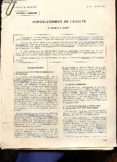 Lot d'articles mdicaux sur les pathologies de nutrition et mtabolisme : La goutte / Hypoglycmies