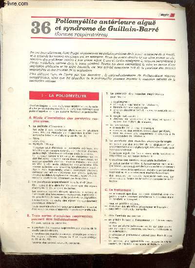 Lot : un article et des notes manuscrites sur la polyomylite antrieure aige