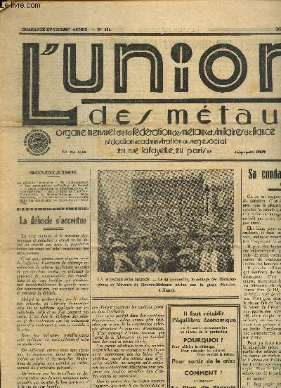 L'Union des mtaux, 41e anne, n194 (dcembre 1934) :