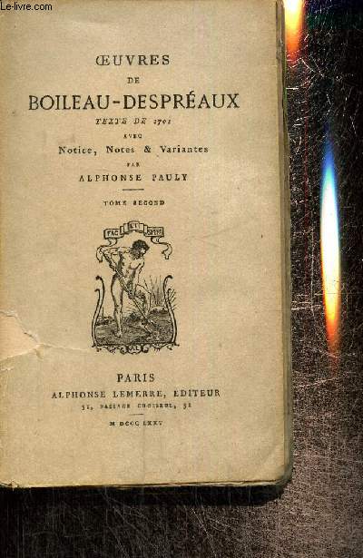OEuvres de Boileau-Despraux, tome II