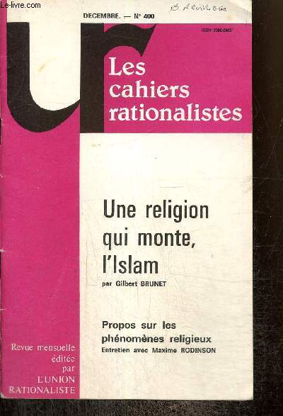 Les Cahiers rationalistes, n400 (dcembre 1984) :