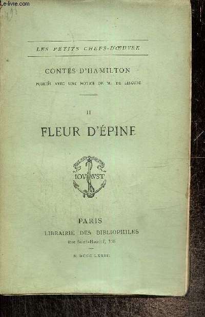 Contes d'Hamilton, tome II : Fleur d'Epine