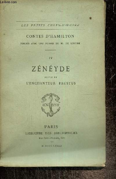 Contes d'Hamilton, tome IV : Znyde, suivie de l'Enchanteur Faustus