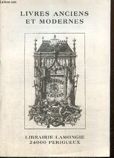 Catalogue : Livres anciens et modernes