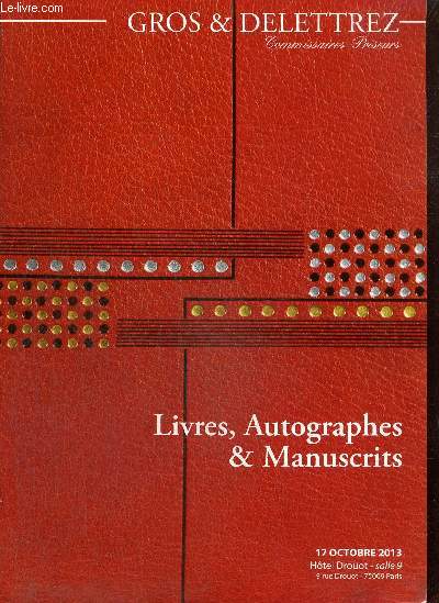 Catalogue : Livres, Autographes & Manuscrits