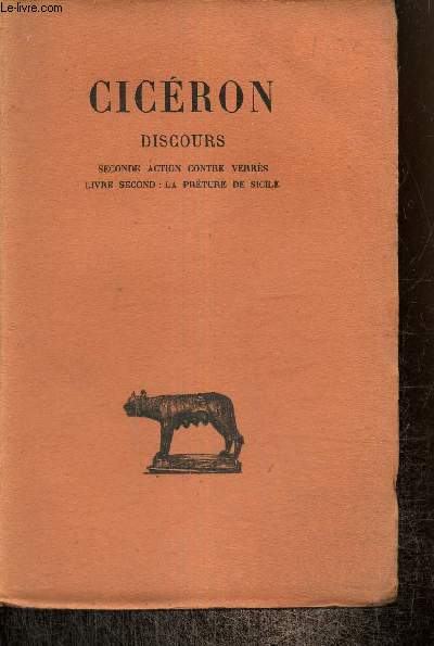 Discours, tome III - Seconde action contre Verrs, livre second : La prture de Sicile