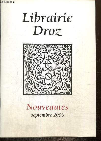 Catalogue : Nouveauts, septembre 2006