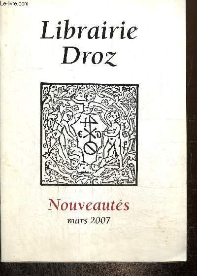 Catalogue : Nouveauts, mars 2007
