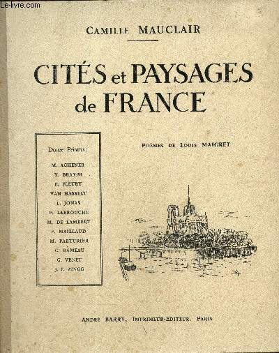 Cits et paysages de France - Pomes de Louis Maigret