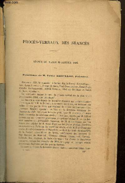 Socit archologique du Limousin : Procs-verbaux des sances de l'anne 1895, liste des membres