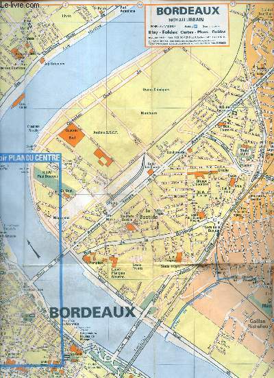 Carte : Bordeaux, noyau urbain
