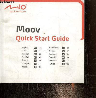 Mode d'emploi : Moov, Quick Start Guide