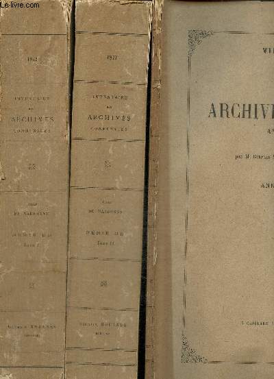 Ville de Narbonne - Inventaire des archives communales antrieures  1790, srie BB, tomes I, II et annexes (3 volumes)