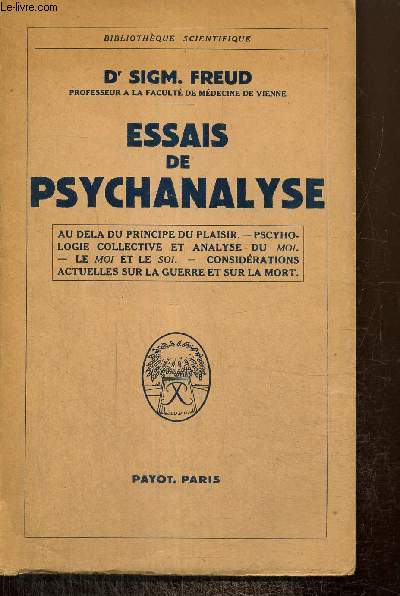 Essais de psychanalyse