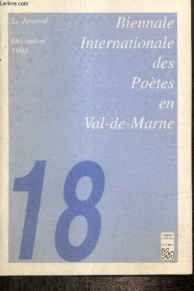 Biennale Internationale des Potes en Val-de-Marne, n18 (dcembre 1996) :