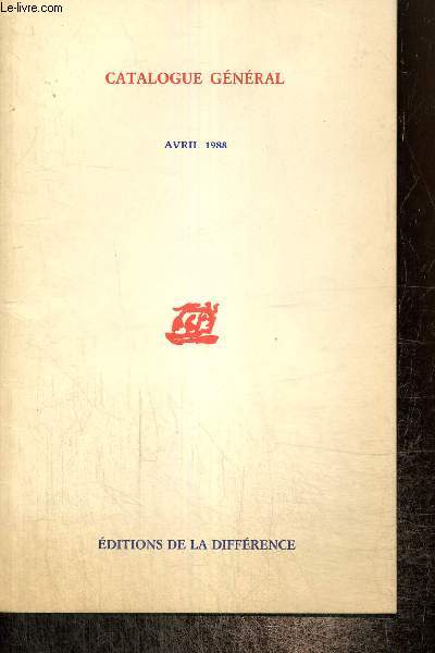 Catalogue gnral (avril 1988)