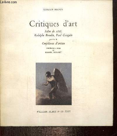 Critiques d'art - Salon de 1868, Rodolphe Bresdin, Paul Gauguin, prcds de Confidences d'artiste