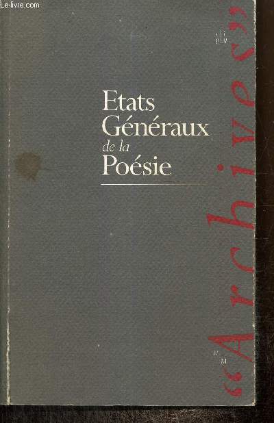 Etats Gnraux de la Posie (Collection 