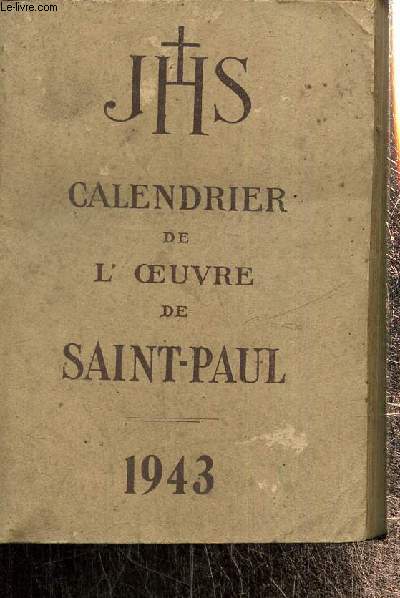 Calendrier de l'OEuvre de Saint-Paul