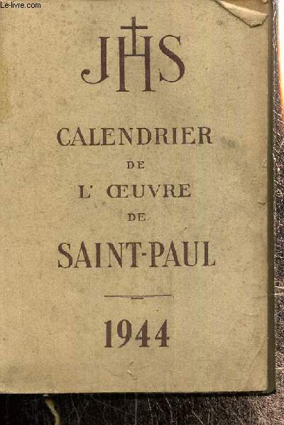 Calendrier de l'OEuvre de Saint-Paul