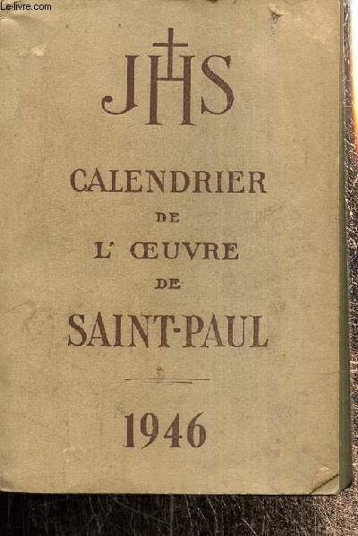 Calendrier de l'OEuvre de Saint Paul