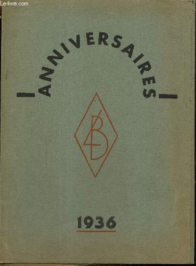 Anniversaires, srie 1936 / Les grands vnements mdicaux