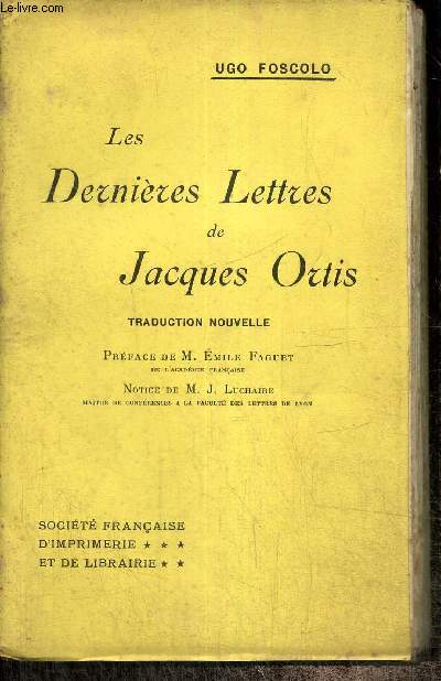 Les Dernires Lettres de Jacques Ortis