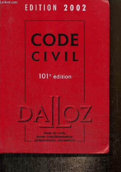 Code civil, 101e dition