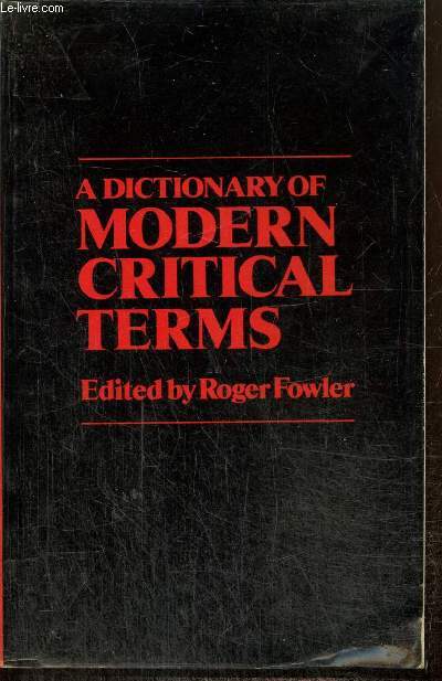 A Dictionary of Modern Critical Terms