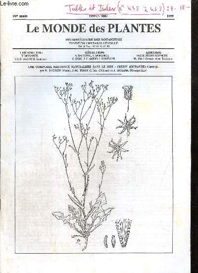 Le Monde des Plantes, 94e anne, n466 : Dans l'arrondissement de Brioude et le Livradois qui le borde  l'Est, du ct des bryophytes (B. Vigier) / La dcouverte d'Adonis Vernalis L. dans un bois du Gtinais nord-occidental (M. Linglart, A. Hladick) /...