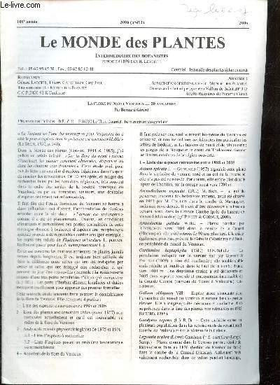 Le Monde des Plantes, 101e anne, n491 : La flore du Mont Ventoux, 20 ans aprs (Bernard Girerd) / Une fronde exceptionnelle d'une fougre rarissime (Claude Jrme) / Rpartition et statut actuel de l'Iris de Sibrie dans le massif du Jura /...