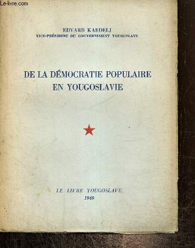 De la dmocratie populaire en Yougoslavie