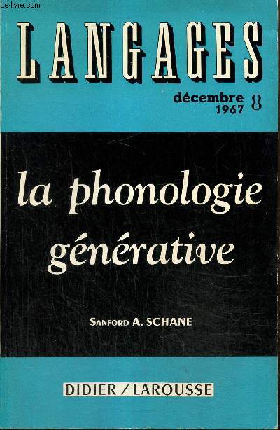 Langages, n8 (dcembre 1967) : La phonologie gnrative