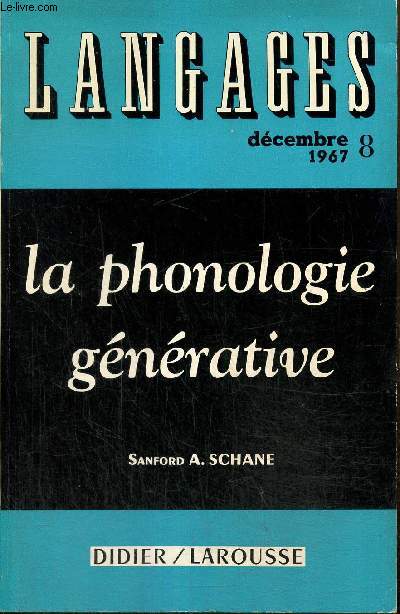 Langages, n8 (dcembre 1967) : La phonologie gnrative