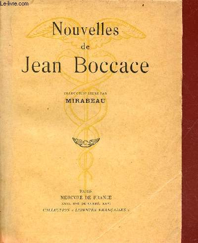 Nouvelles de Jean Boccace - Collection liberts franaises.