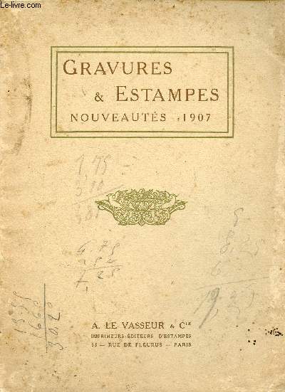 Catalogue gravures & estampes nouveauts 1907.