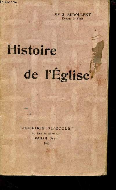 Histoire de l'glise.