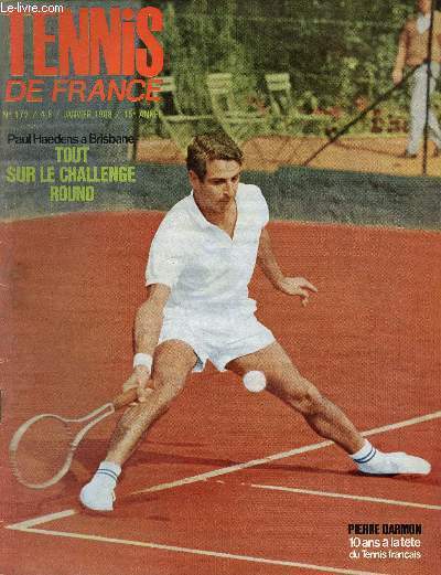 Tennis de France n177 janvier 1968 15e anne - Editorial - le classement franais aprs 1967 - j'ai vu la coupe davis  l'agonie - Ellis Park Santana qualifie l'espagne pour la finale interzones - le technirama Tony Roche un puissant gaucher etc.